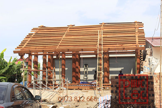 Thiết kế nhà gỗ 3 gian thông hiên Thiết kế nhà gỗ 3 gian thông hiên