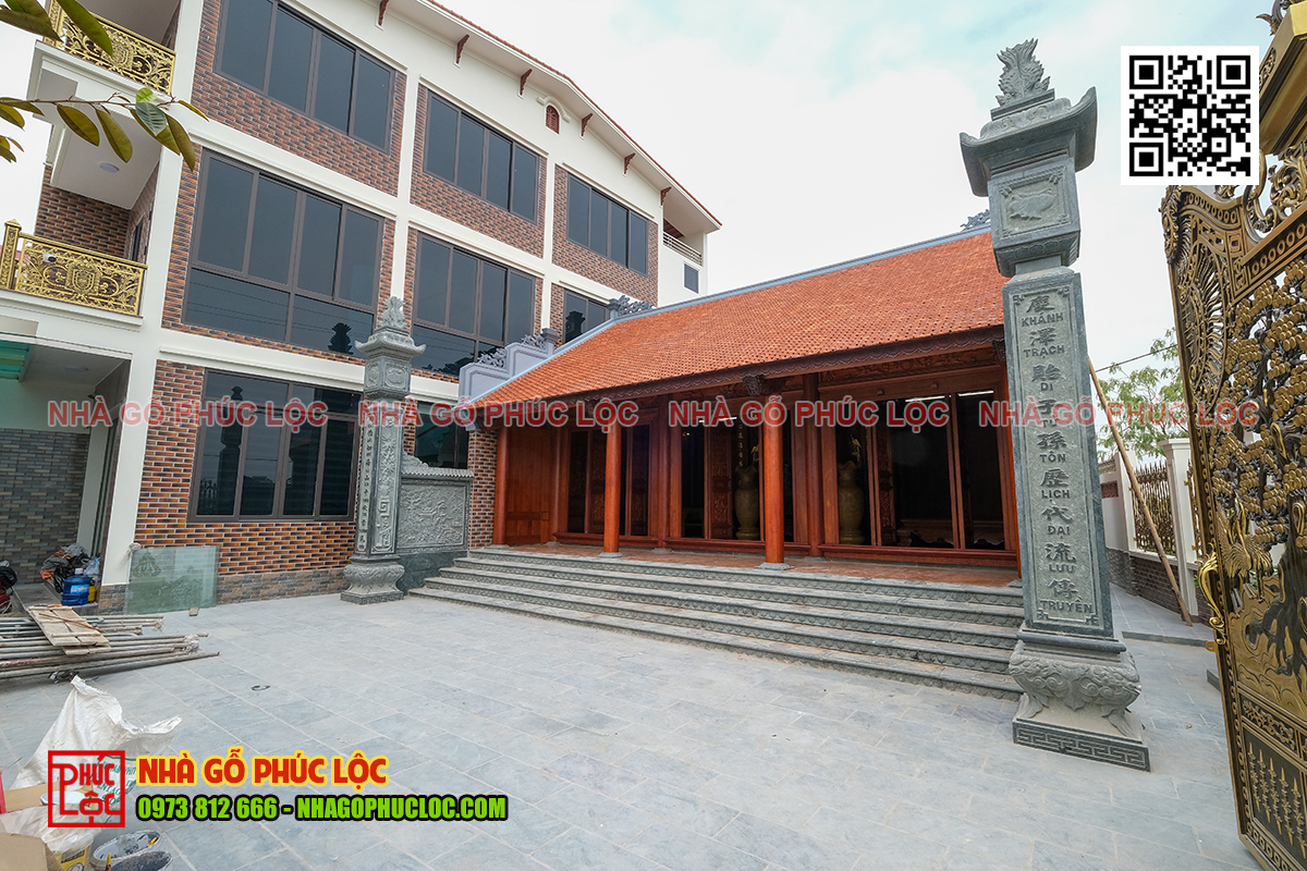 Công trình nhà gỗ lim 3 gian được hoàn thiện tại Thuận Thành - Bắc ...