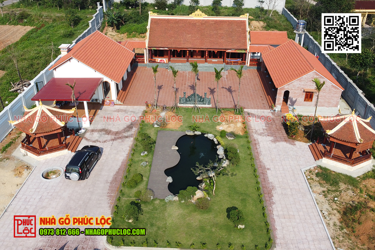 Công trình quần thể nhà gỗ 5 gian sân vườn tại Bố Trạch – Quảng Bình