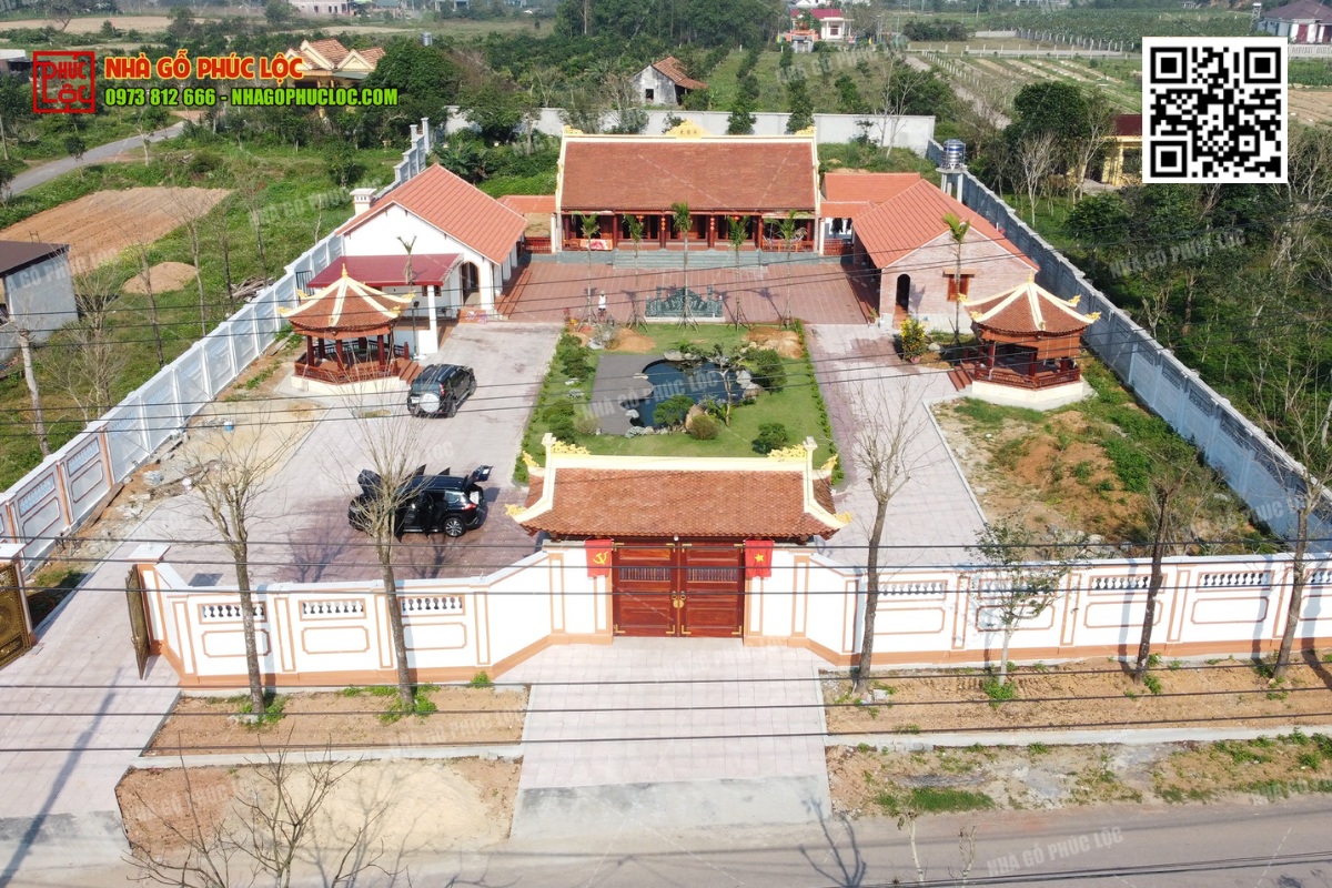Mẫu nhà thờ họ theo cấu trúc tam hợp viện