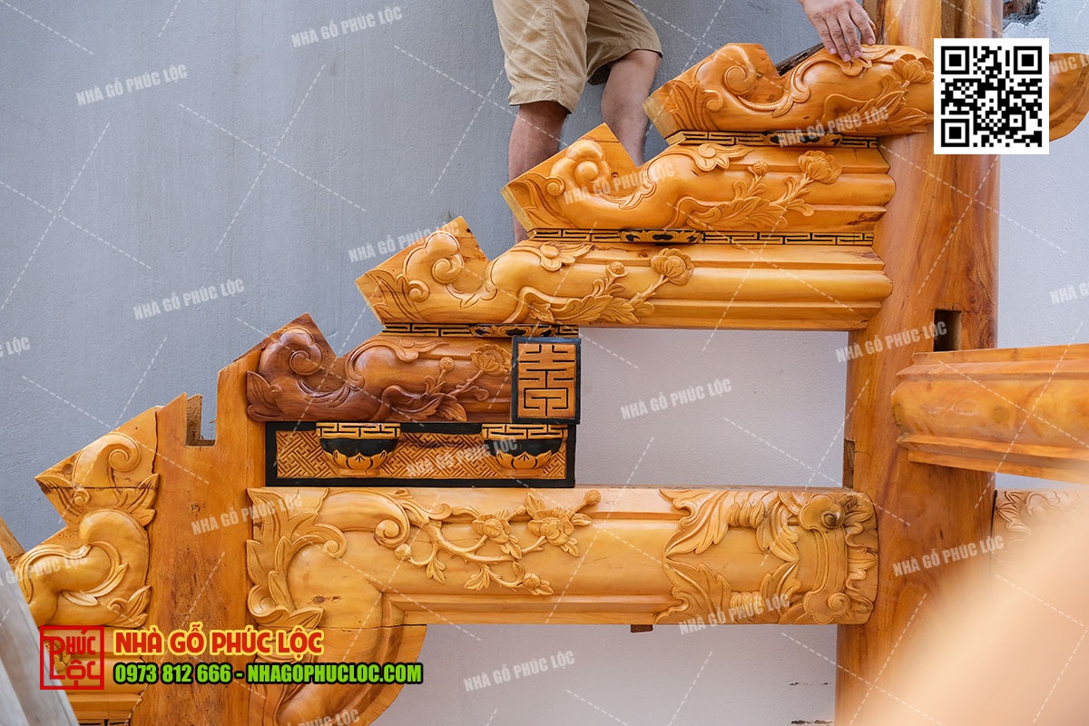 Cân đối kích thước cấu kiện và hoa văn chạm khắc